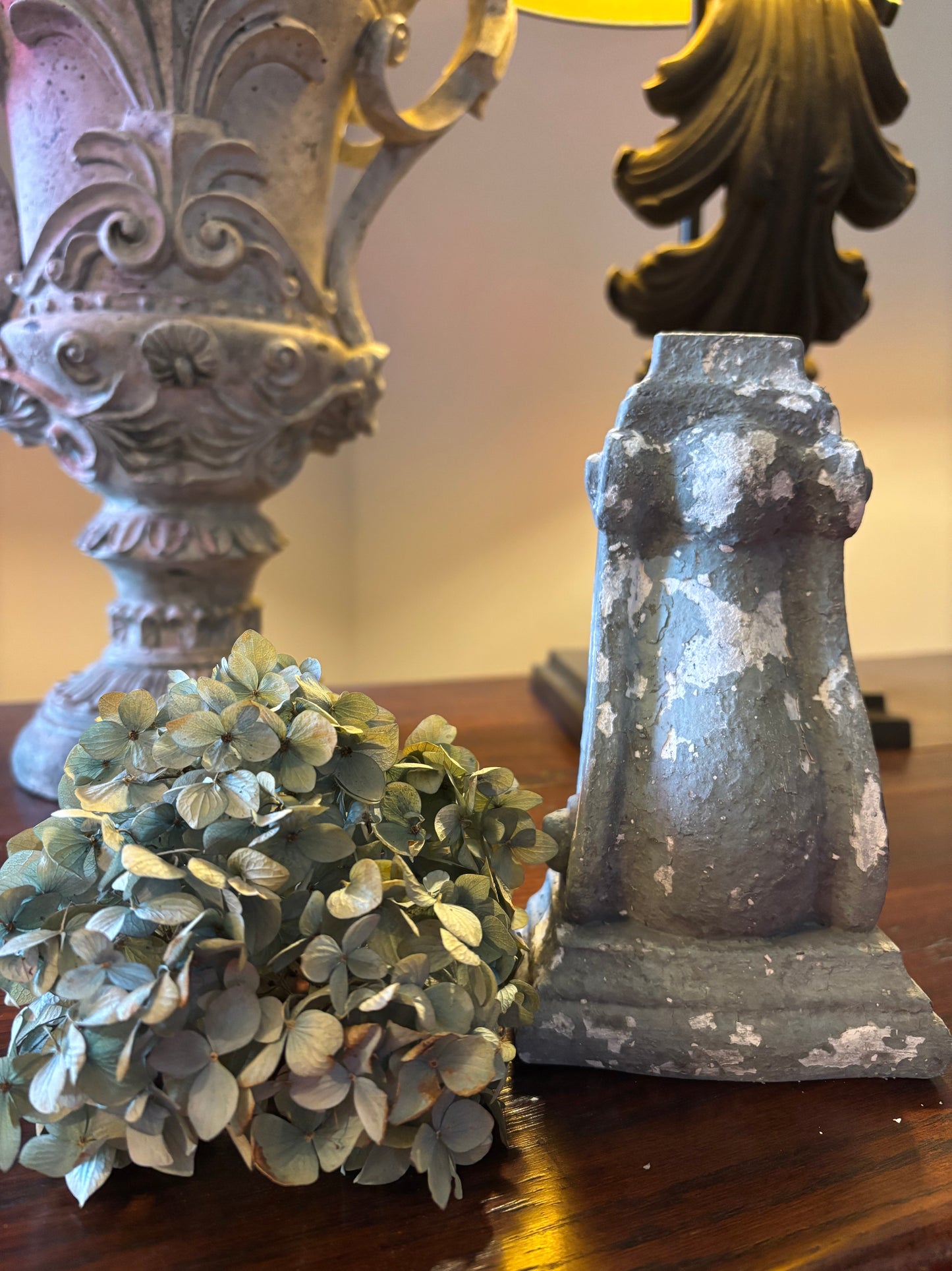 Corbel Bookend - Distressed Patina Duck Egg Blue Green Milk Paint