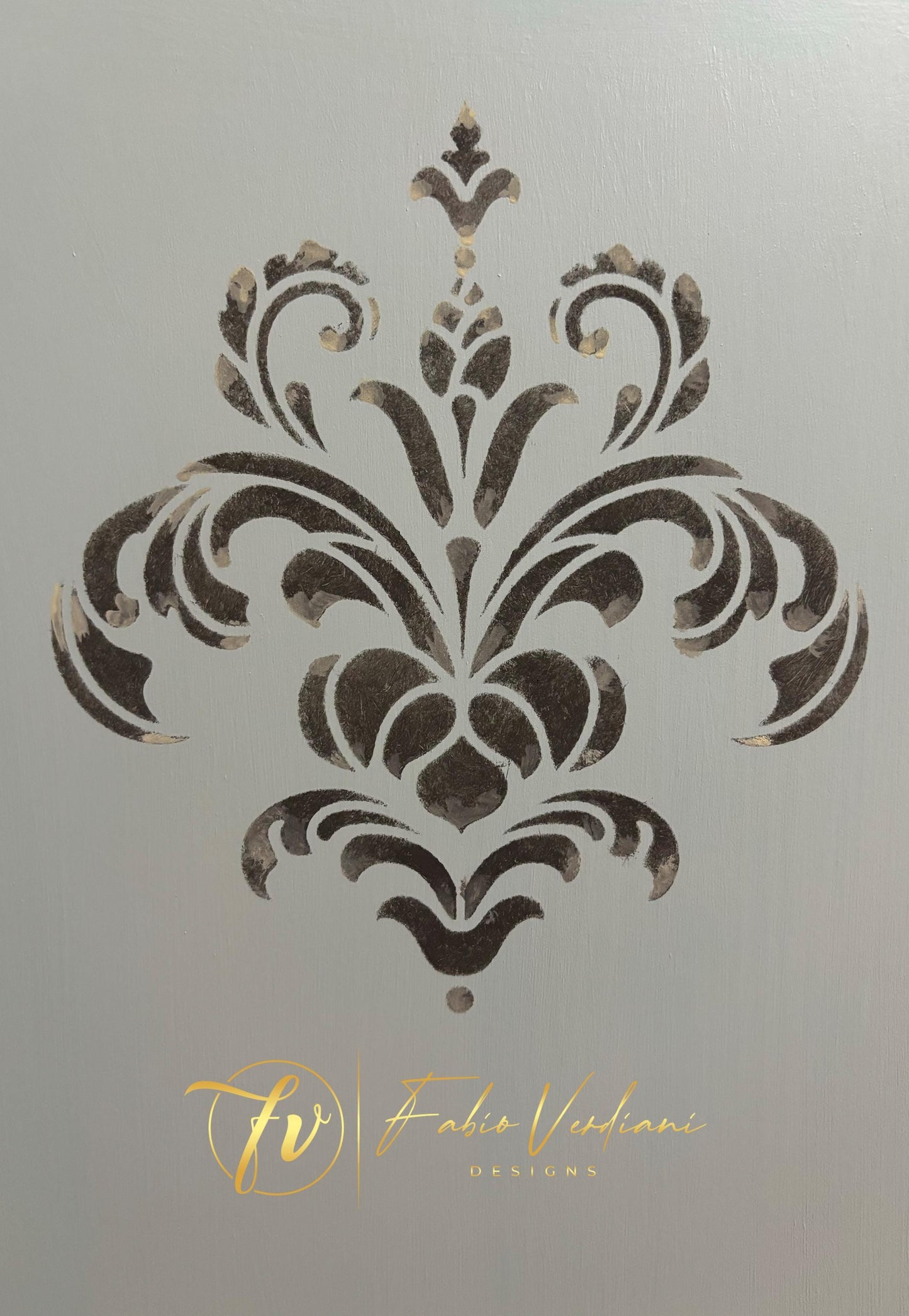 Large Nightstand Victorian Style light blue and graphite