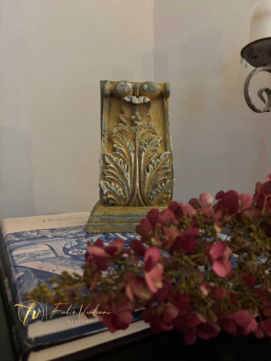 Blue and Mustard Distressed Decorative Corbel