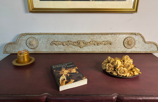 Gustavian Blue decorative accent in Patina Toscana with gold trims